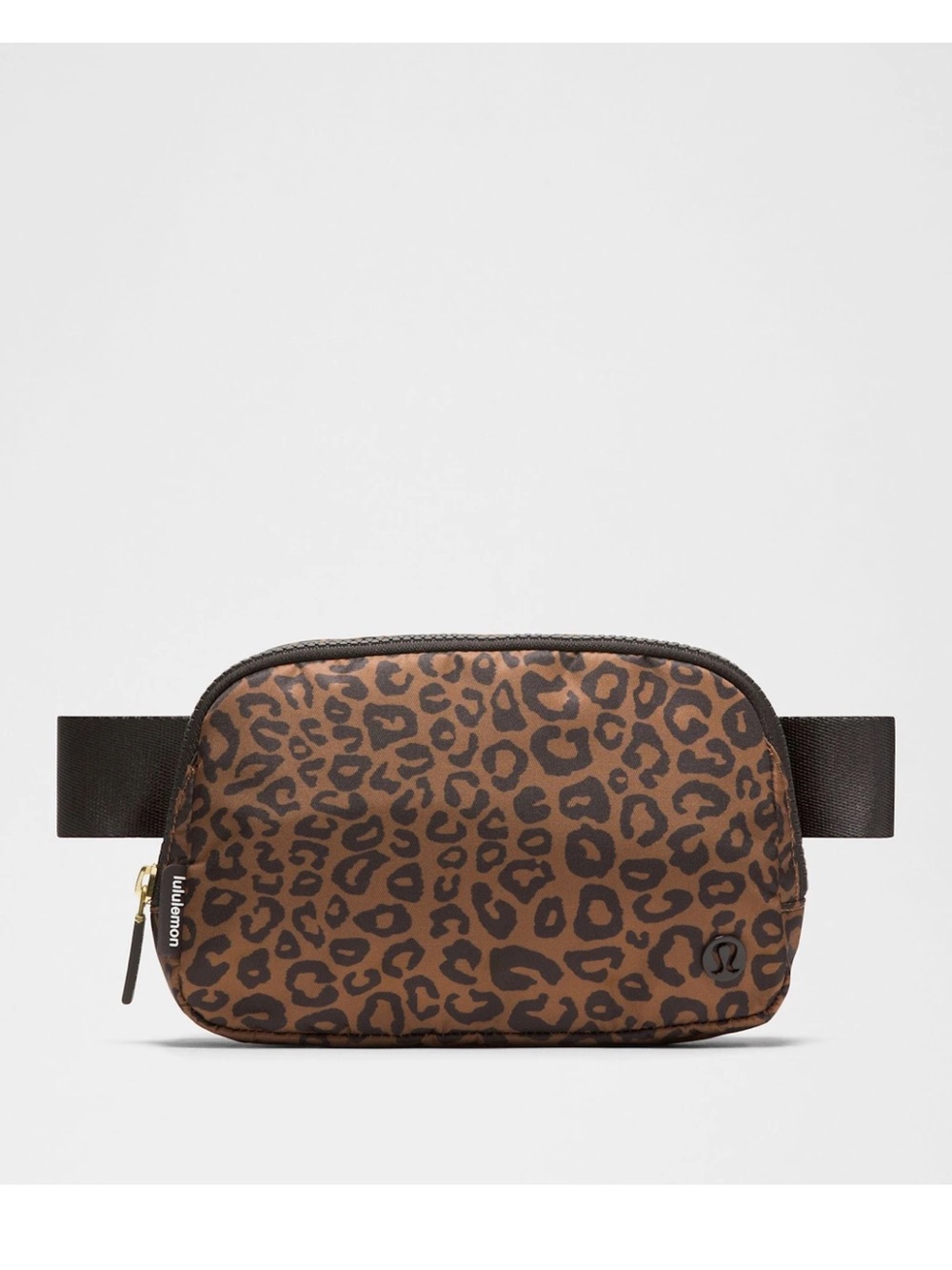 lululemon athletica Brown Leopard Print everywhere Belt Bag with gold hardware